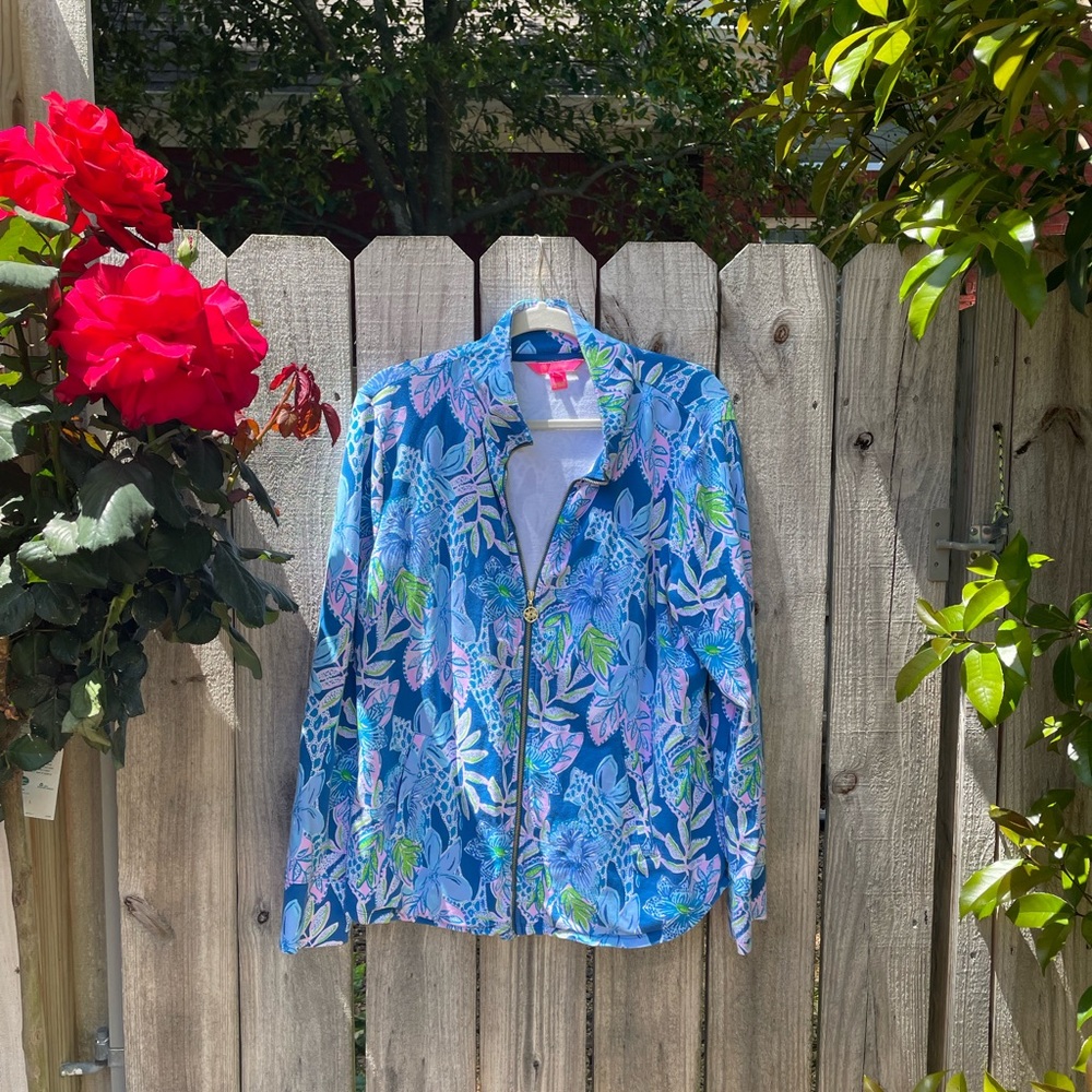 XL Lilly Pulitzer zip up warm up jacket